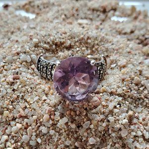Vintage JUDITH JACK Amethyst Ring